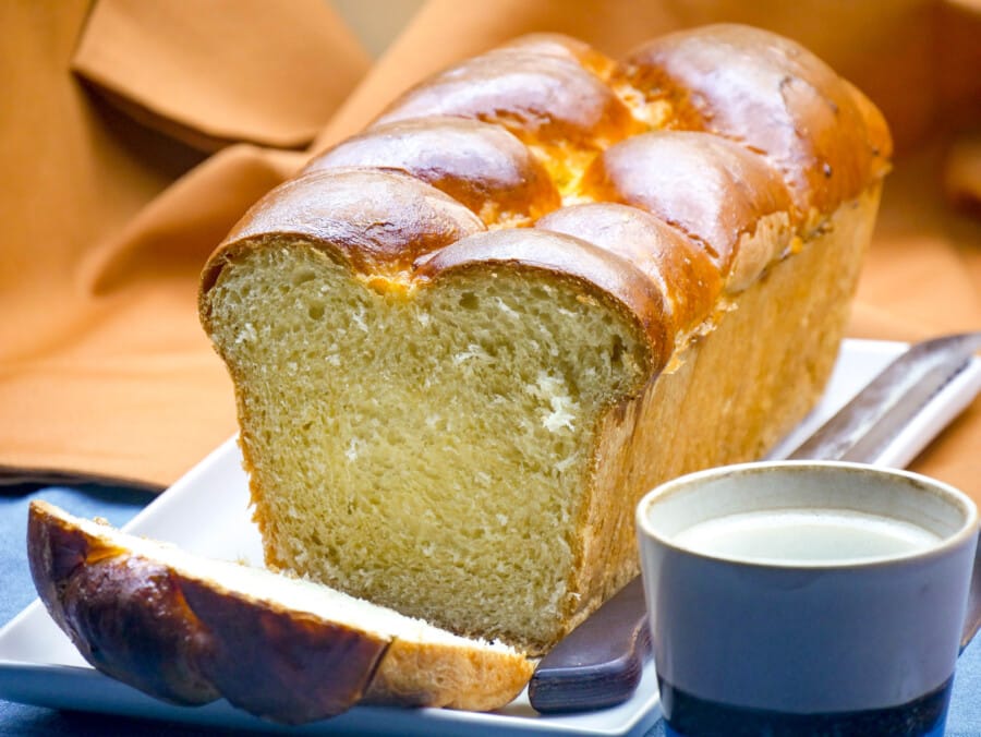 My homemade braided brioche—light and fluffy