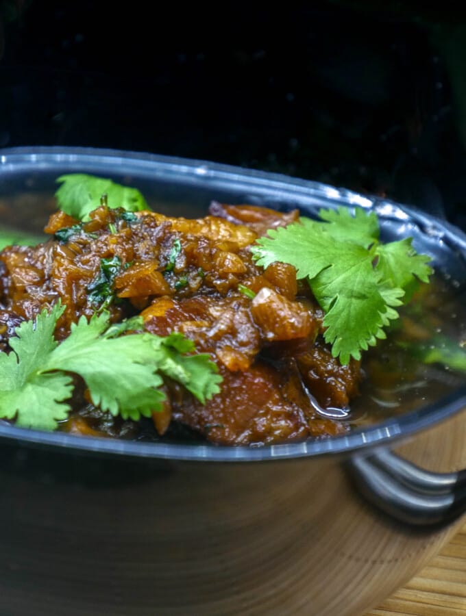 Poitrine de porc au caramel