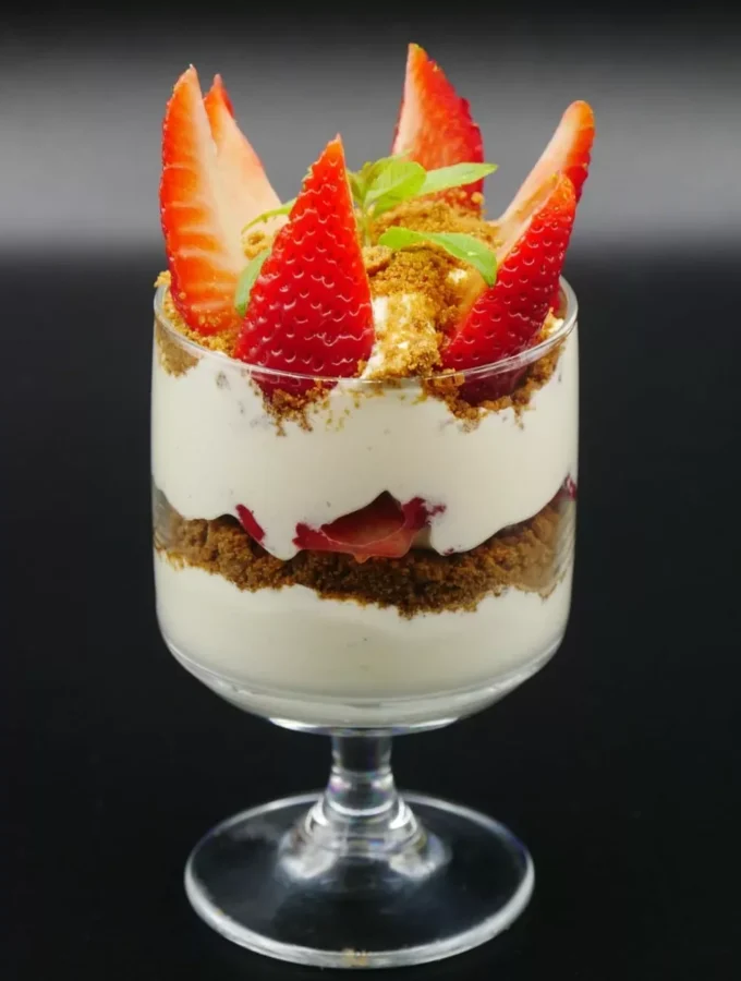 Verrine de fraises au mascarpone et spéculoos