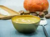 Cream of butternut squash soup with chestnuts and Gorgonzola